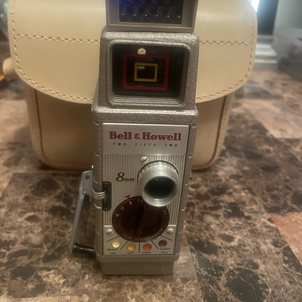 Vintage Bell  and Howell with leather case